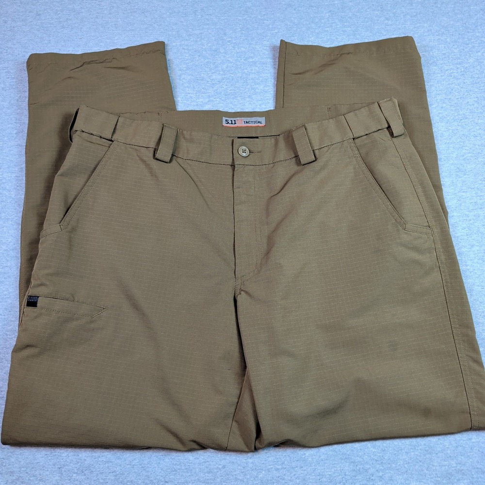 5.11 Tactical Fast-Tac Urban Pants 38x32 TDU Khaki Ripstop 74461-116 Mens